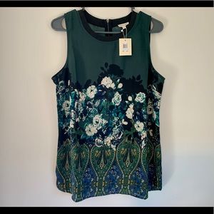 Jennifer & Grace | Green Floral Blouse Top